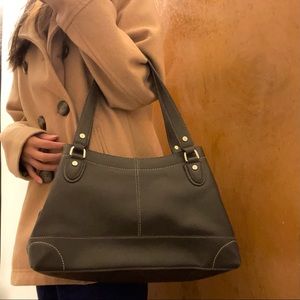 Vintage Liz Claiborne Brown Leather Handbag